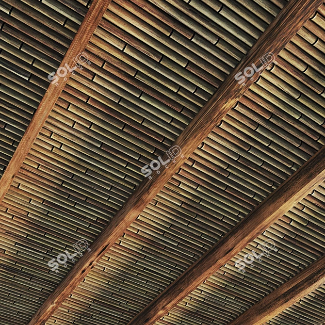 Bamboo Haven: Ceiling Decor 3D model image 3