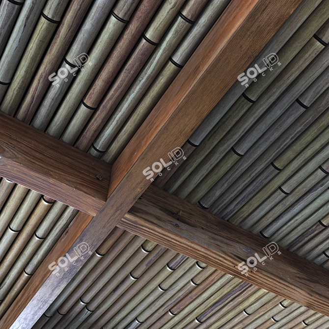 Bamboo Haven: Ceiling Decor 3D model image 4