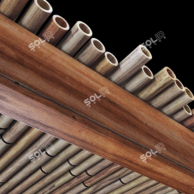 Bamboo Haven: Ceiling Decor 3D model image 5