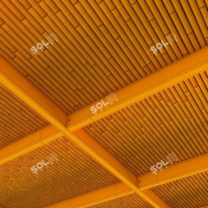 Bamboo Haven: Ceiling Decor 3D model image 7
