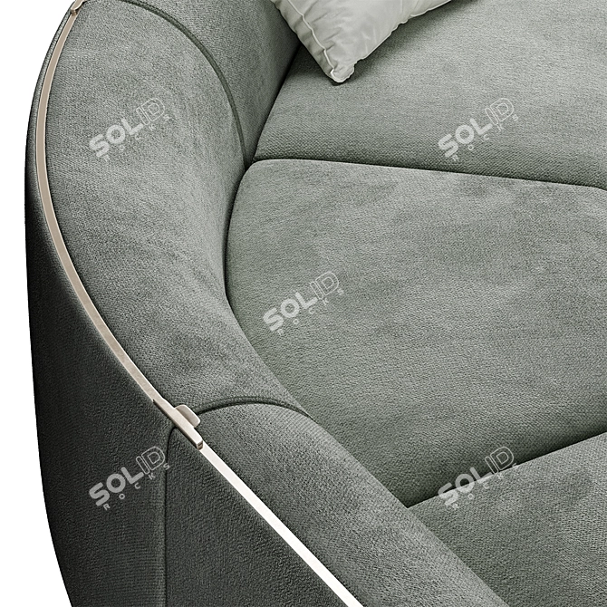 Elegant Pierre Sectional Sofa 3D model image 5