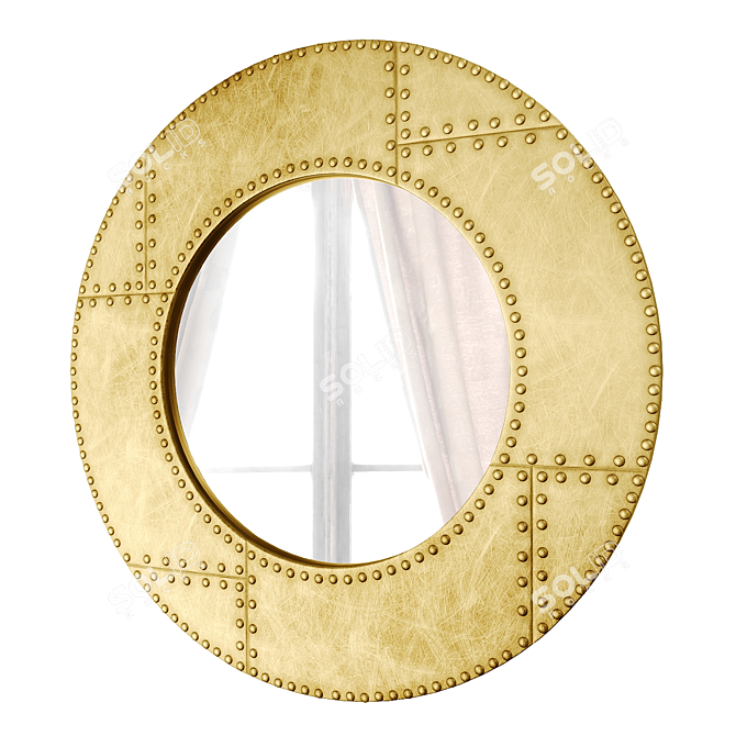 Distressed Accent Mirror - Modern & Contemporary Design 3D model image 2