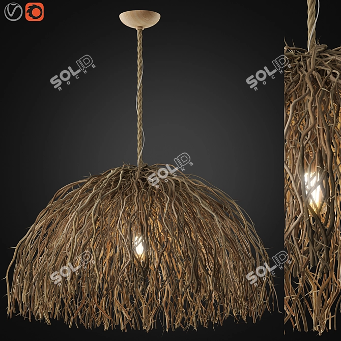 Sleek Illumination: Ceiling Lamp 10 by Zagg 3D model image 1