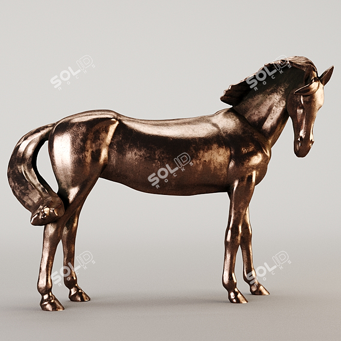 Equestrian Photogrammetry Sculptures 3D model image 2