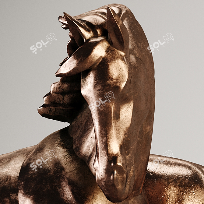 Equestrian Photogrammetry Sculptures 3D model image 5