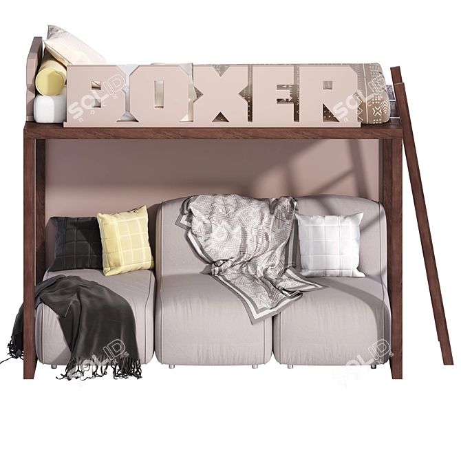 Title: DearKids Boxer Castello Bed Set 3D model image 4