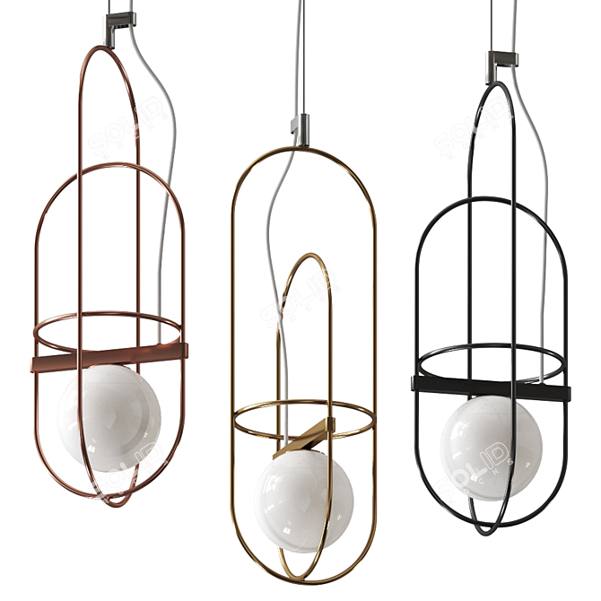 SETAREH Pendant Lamp: Stunning Design, Varying Sizes 3D model image 1