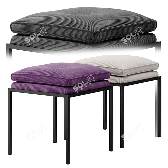 Modern Tammy Stool by Bloomingville 3D model image 1