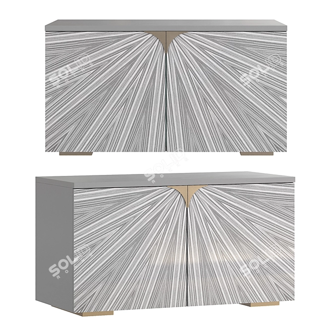 Golden Touch Classic Chest of Drawers 3D model image 1