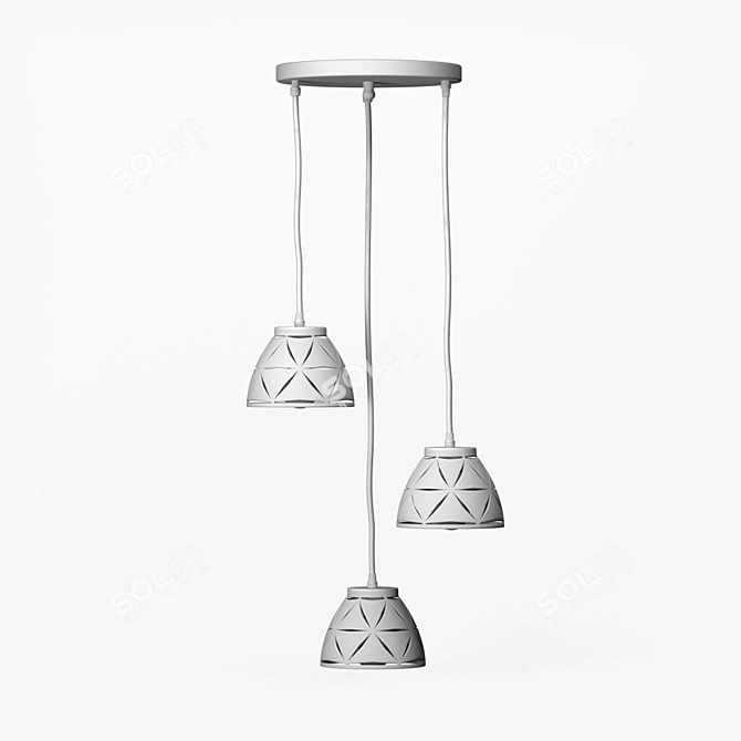 Modern LED Pendant Lamp 3D model image 1