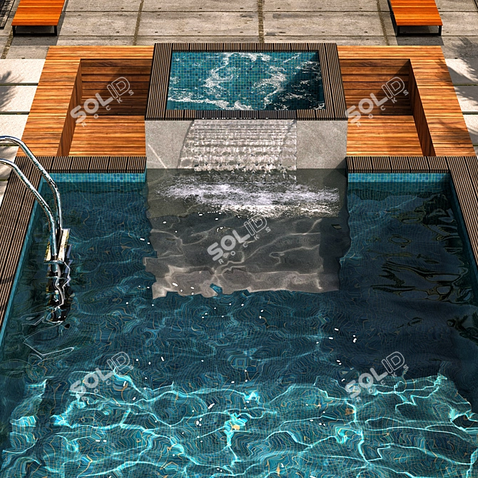 Tropical Paradise Pool Design 3D model image 4