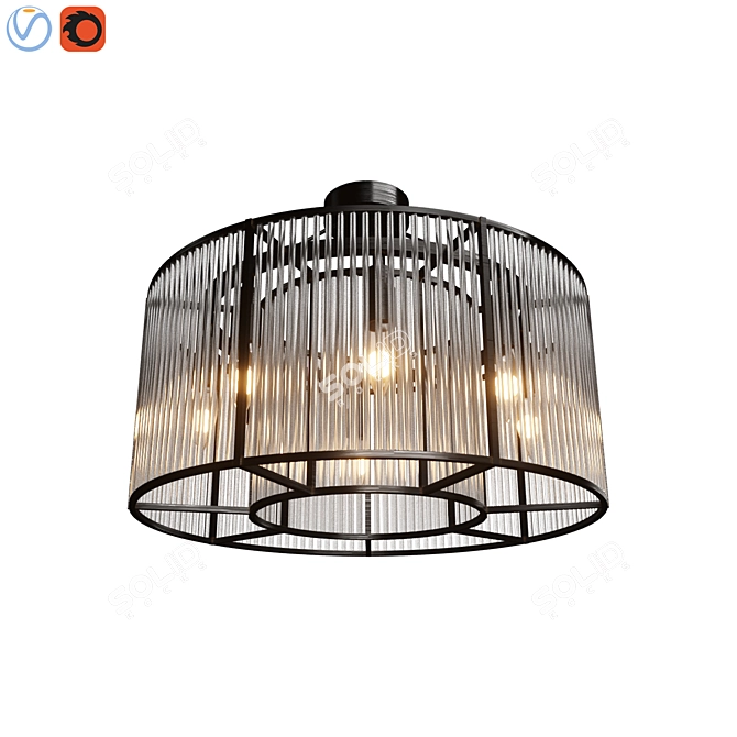 Elegant Bernardi Ceiling Lamp 3D model image 2