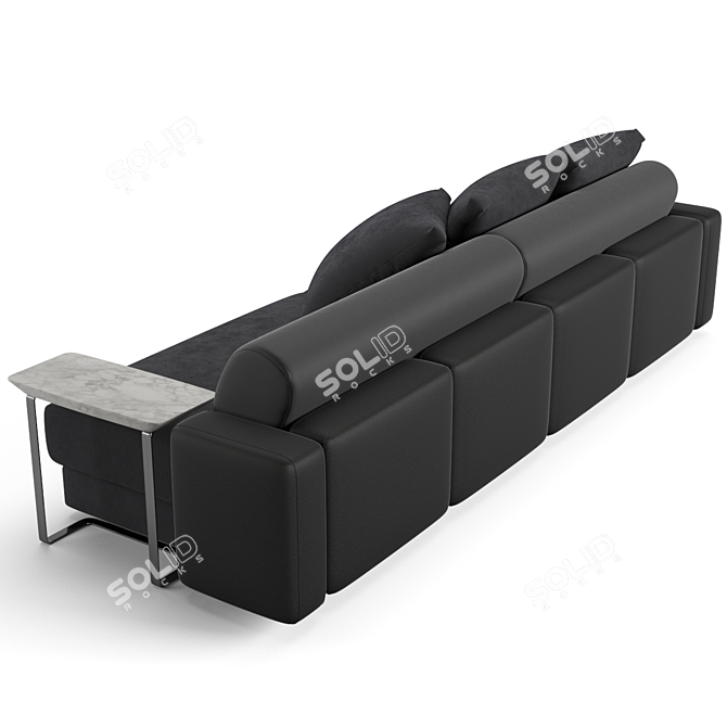 Luxurious Fendi Casa Halston Sofa 3D model image 3