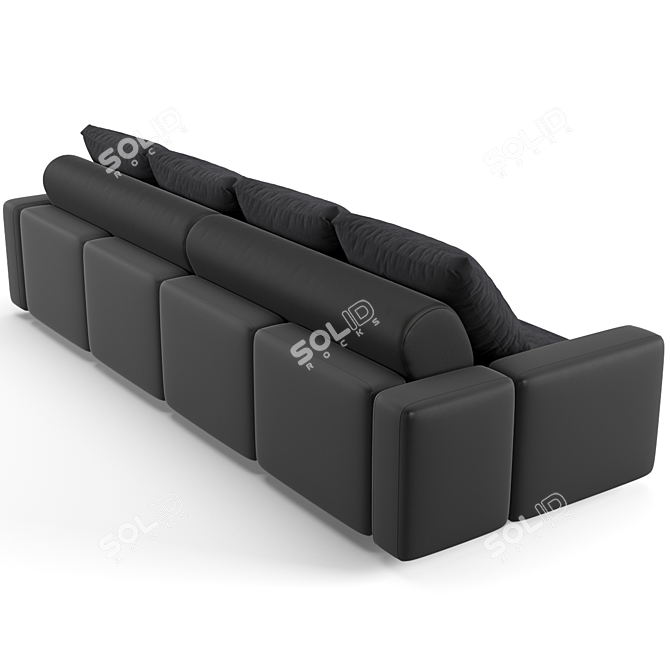 Luxurious Fendi Casa Halston Sofa 3D model image 5