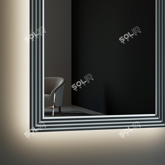 OM Artificial Stone Mirror: BWS004-1L 3D model image 6