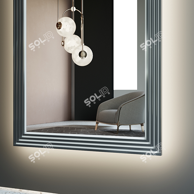 OM Artificial Stone Mirror: BWS004-1L 3D model image 7