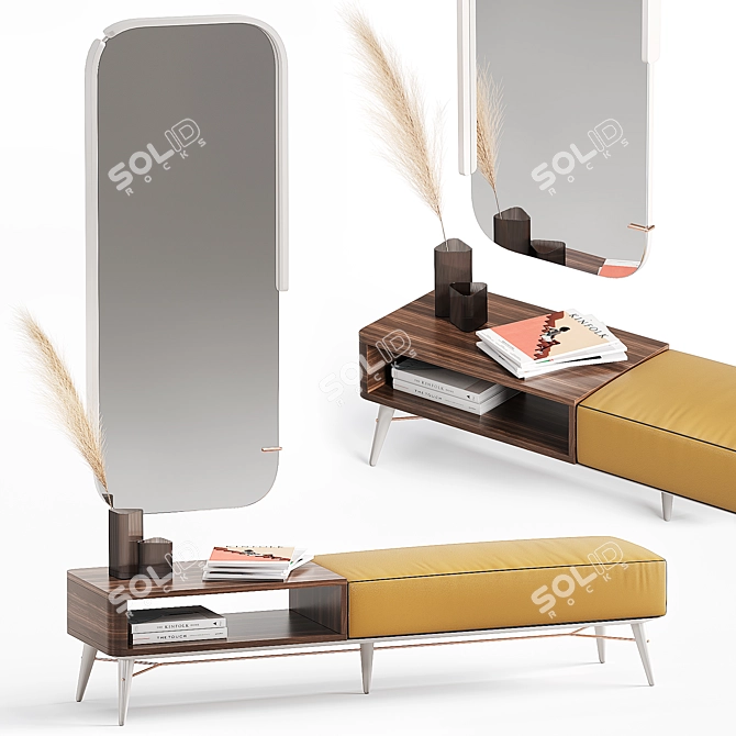 PRADDY Naica Hallway Bench 3D model image 1