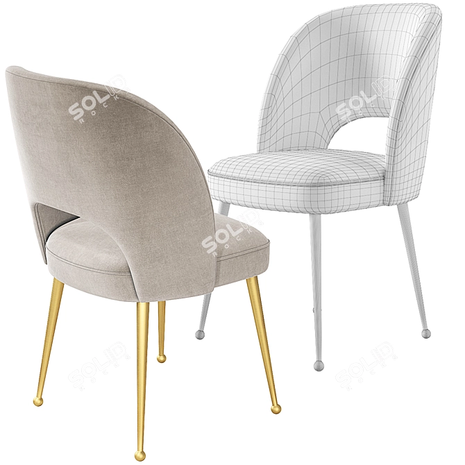 Luxurious Liang and Eimil Erin Dining Chair 3D model image 4