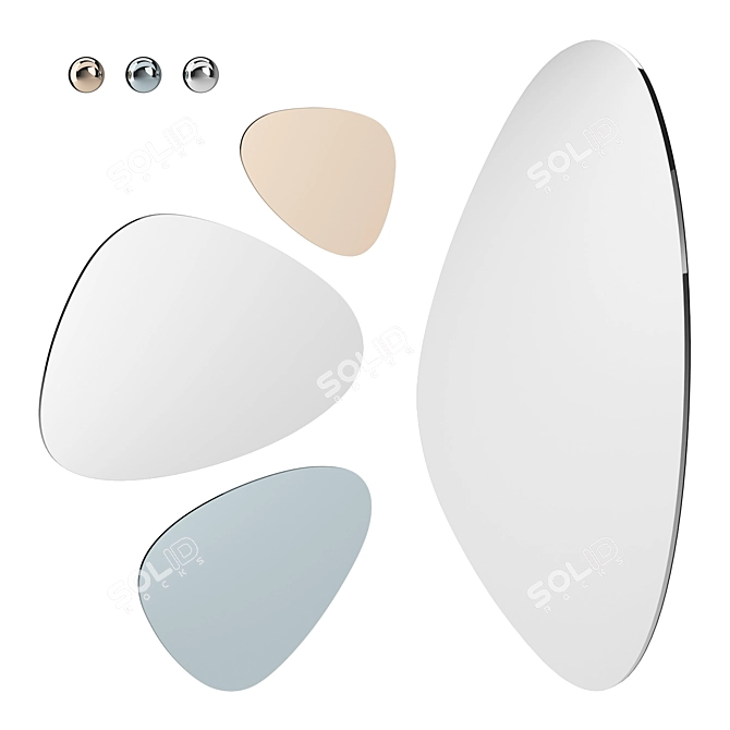 Stone Elite Mirror Set 3D model image 1