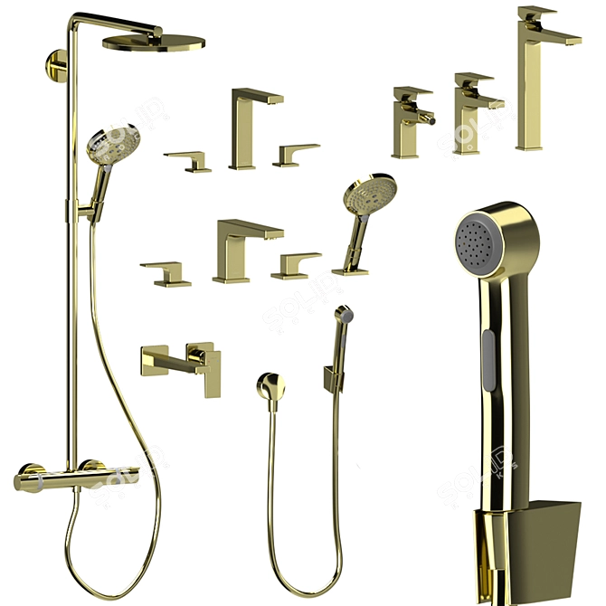 Hansgrohe Metropol Collection: Deluxe Bathroom Set 3D model image 3