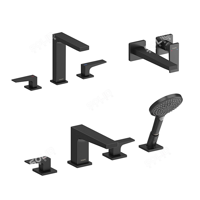 Hansgrohe Metropol Collection: Deluxe Bathroom Set 3D model image 6