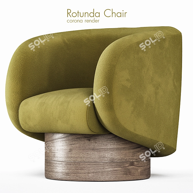 Ivy Rotunda Chair: Elegant and Luxurious 3D model image 1