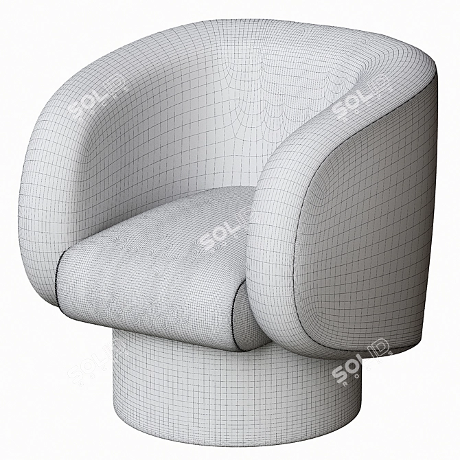 Ivy Rotunda Chair: Elegant and Luxurious 3D model image 4