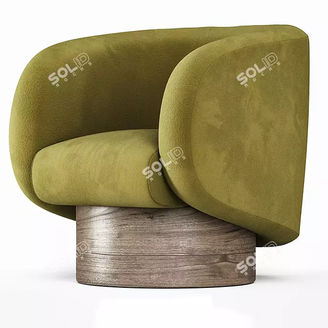 Ivy Rotunda Chair: Elegant and Luxurious 3D model image 6