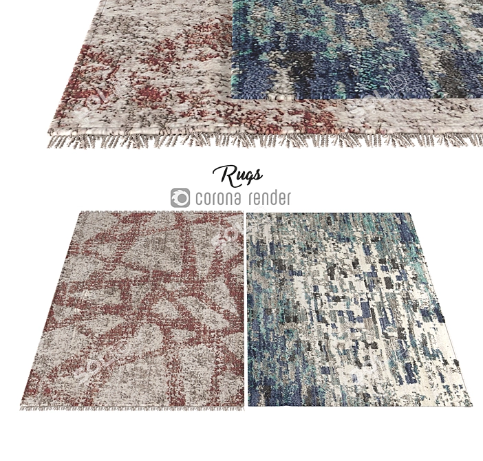 Plush Elegance: Luxury Carpets 3D model image 1