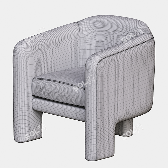 Effie Tripod Chair: A Portable and Stylish Seating Solution 3D model image 4