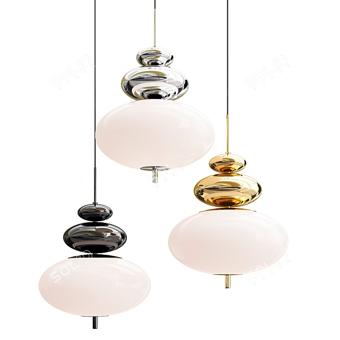 Sleek Elsie Pendant: Modern Elegance 3D model image 1