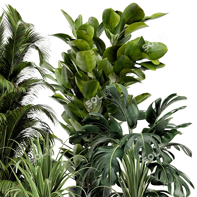 Indoor Greenery in Ferm Living Bau Pot - Set 220 3D model image 5