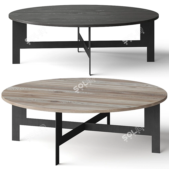 Contemporary Andra Round Coffee Table 3D model image 1