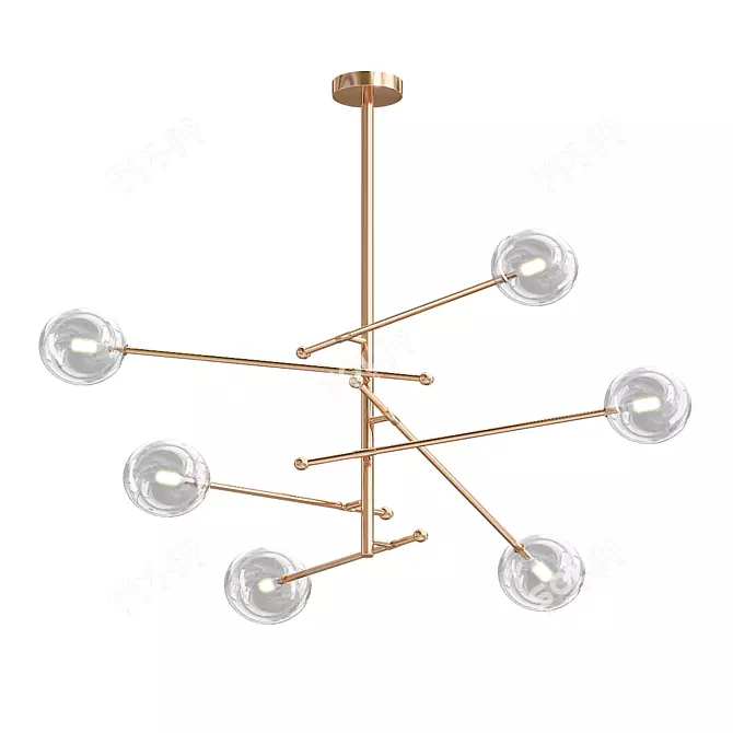 Modern LED Ceiling Chandelier: Jeta 3D model image 1