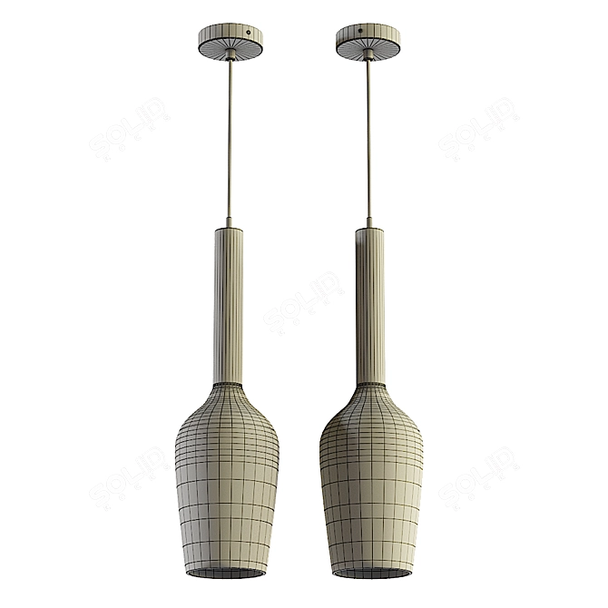 Lacrima Pendant: Modern Elegance for Any Space. 3D model image 3
