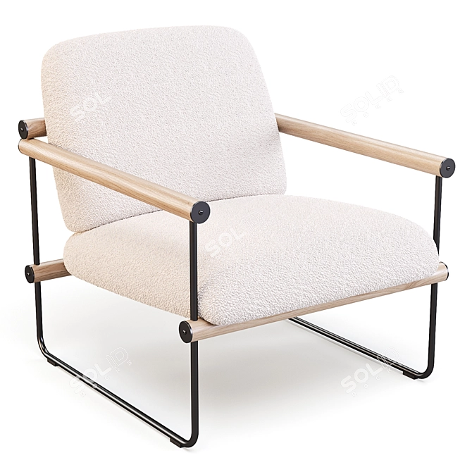 West-Elm Ross Sherpa Armchair 3D model image 1