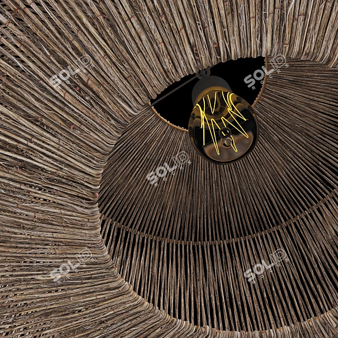 Rope Barrel Chandelier 3D model image 4