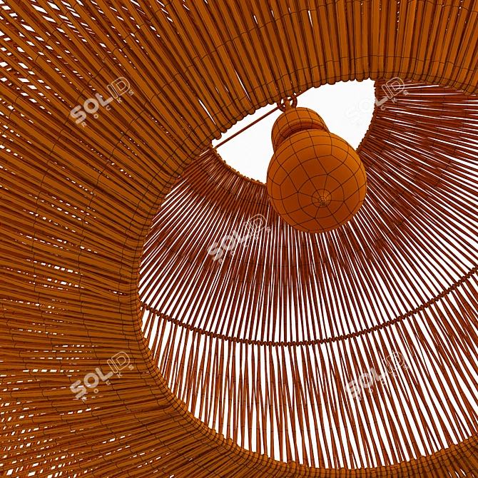 Rope Barrel Chandelier 3D model image 6