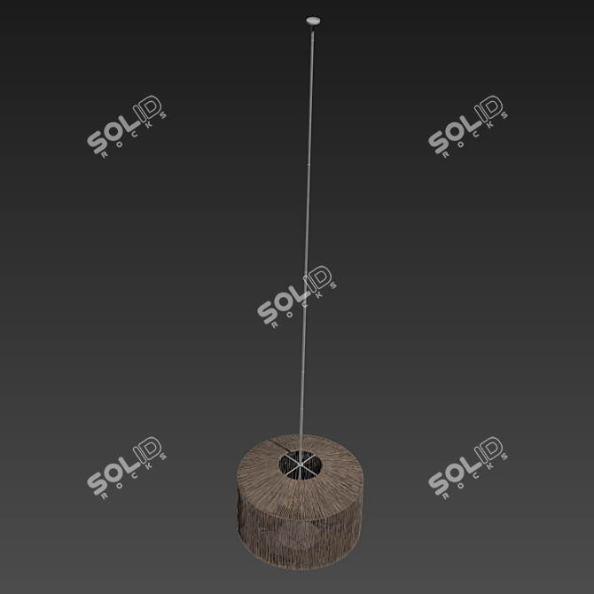 Rope Barrel Chandelier 3D model image 7