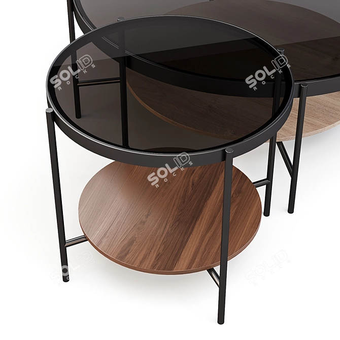 West-Elm Rockville Coffee & Side Table 3D model image 2
