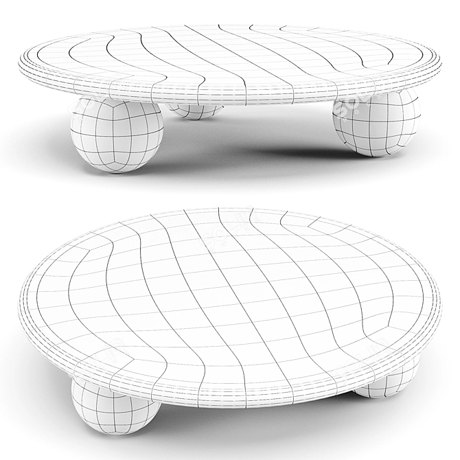 Globe West Bruno Ball Coffee Table 3D model image 2