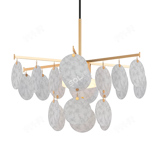 Elegant Serenity Pendant Light 3D model image 1