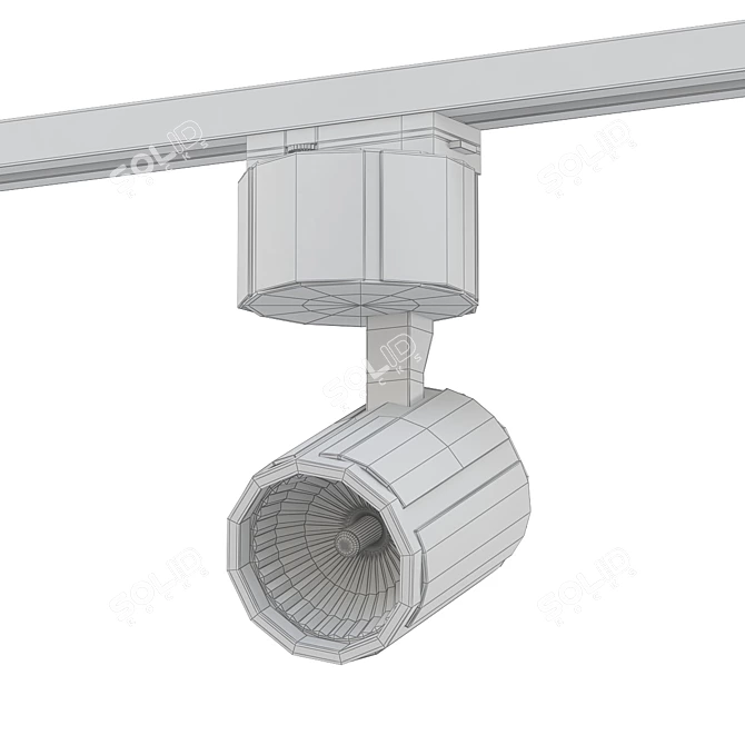 Sleek Dewa Track Lighting 3D model image 2