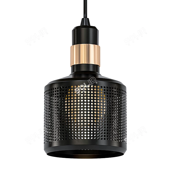 Sleek and Stylish: Riddle Pendant Lamp 3D model image 1