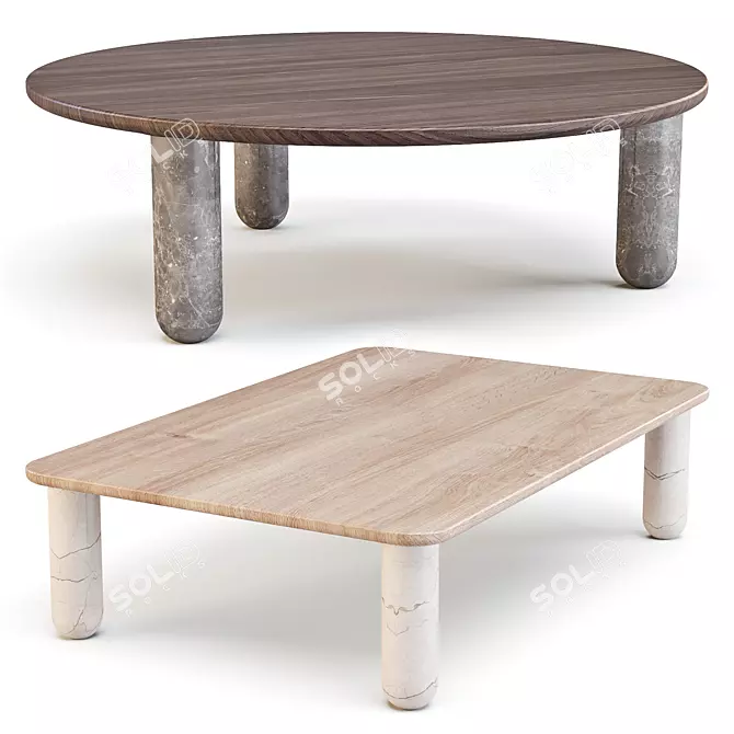 Harmonious Design: Sunday Coffee Tables 3D model image 1