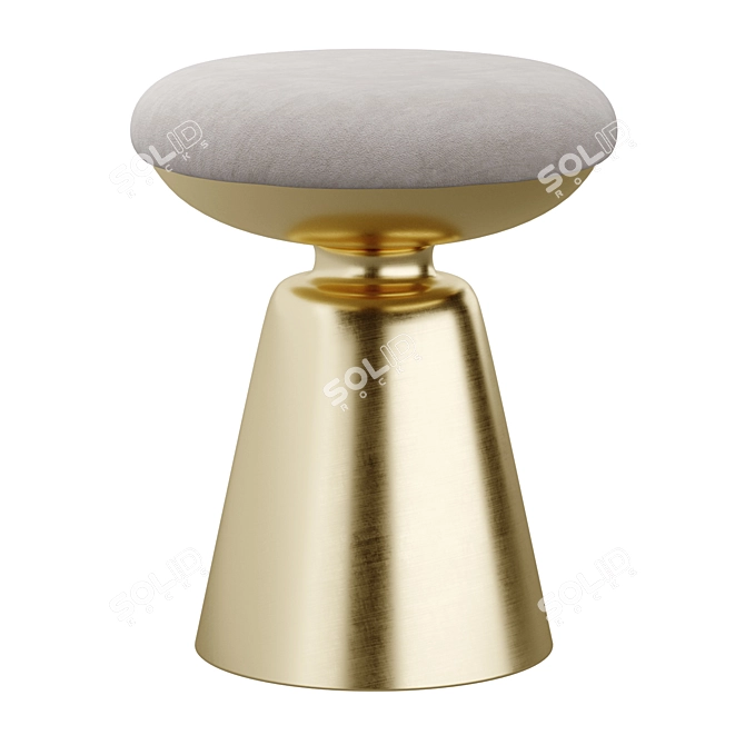 Modern Juniper Round Side Stool 3D model image 2