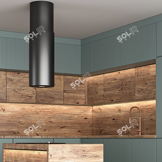 Modern Kitchen Design 2015 3D model image 5