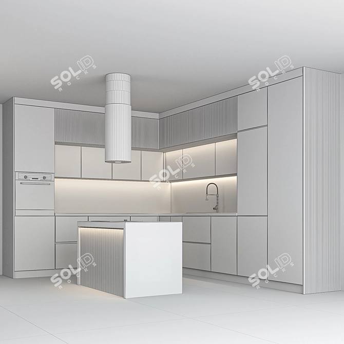 Modern Kitchen Design 2015 3D model image 6