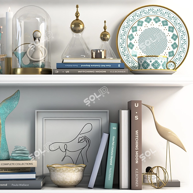 Elegant Home Décor Set 3D model image 1