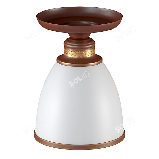 Classic Metal & Glass Ceiling Chandelier 3D model image 3